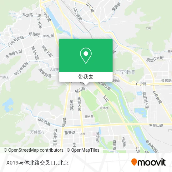 X019与体北路交叉口地图