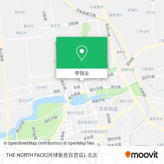 THE NORTH FACE(环球新意百货店)地图