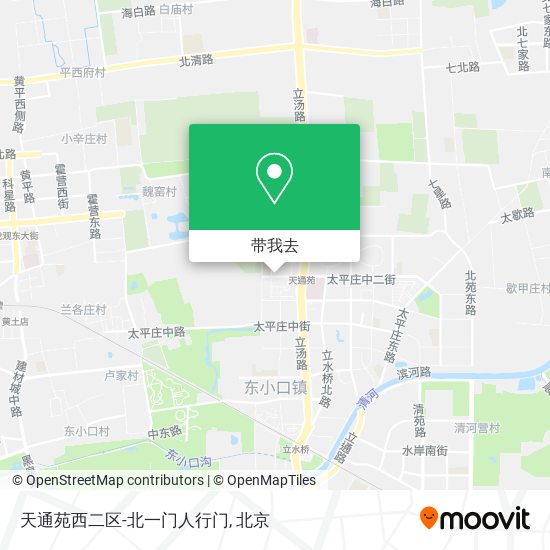天通苑西二区-北一门人行门地图