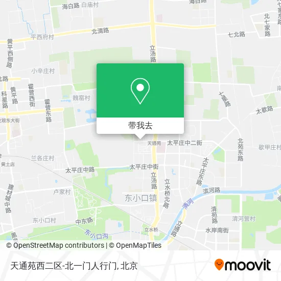 天通苑西二区-北一门人行门地图