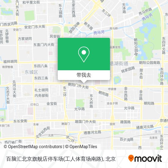 百脑汇北京旗舰店停车场(工人体育场南路)地图