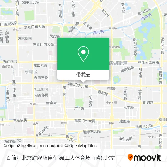 百脑汇北京旗舰店停车场(工人体育场南路)地图