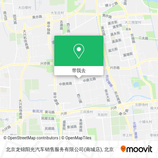 北京龙锦阳光汽车销售服务有限公司(南城店)地图