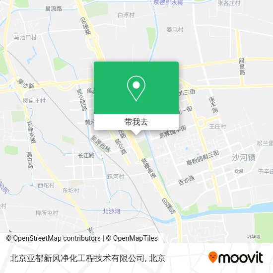 北京亚都新风净化工程技术有限公司地图