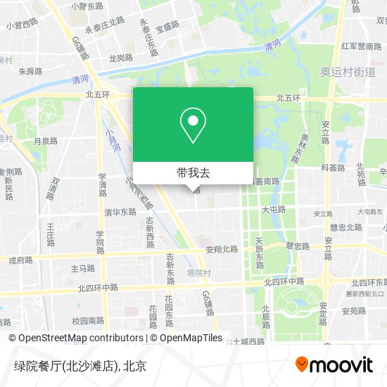 绿院餐厅(北沙滩店)地图