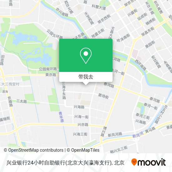 兴业银行24小时自助银行(北京大兴瀛海支行)地图