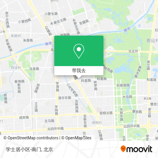 学士居小区-南门地图