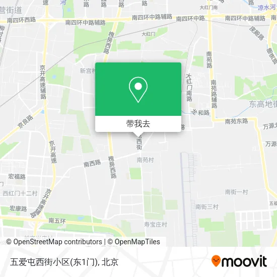 五爱屯西街小区(东1门)地图
