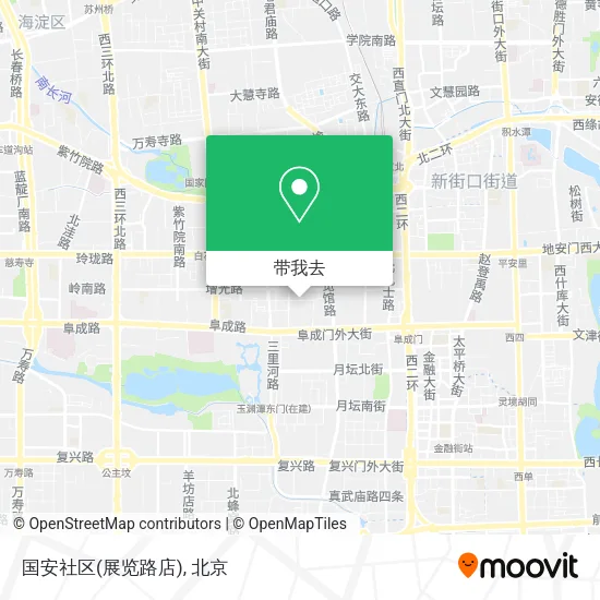 国安社区(展览路店)地图