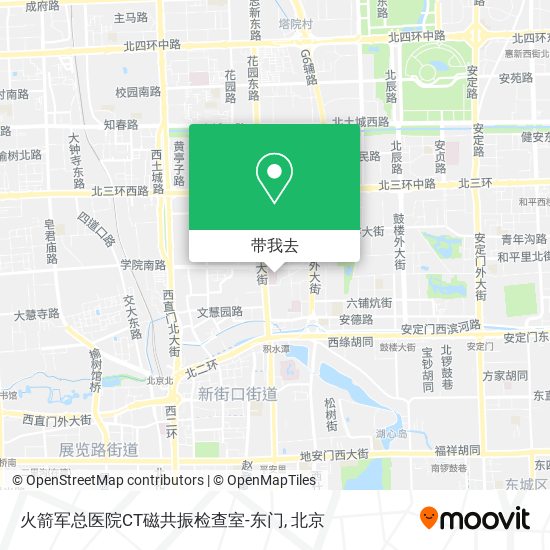 火箭军总医院CT磁共振检查室-东门地图
