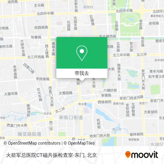 火箭军总医院CT磁共振检查室-东门地图
