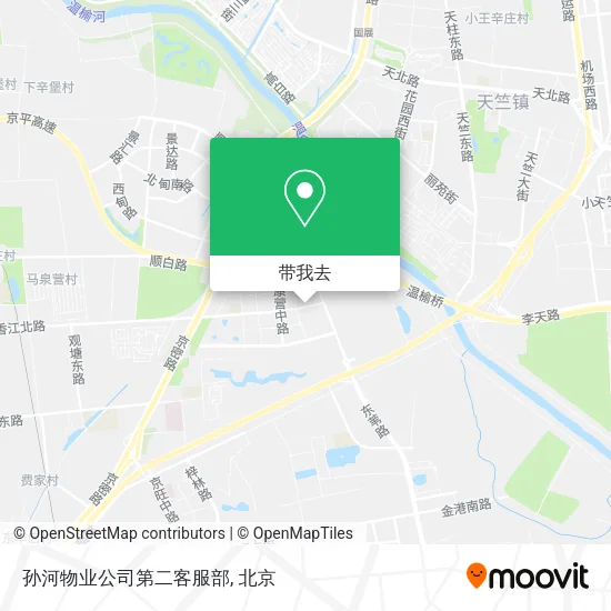 孙河物业公司第二客服部地图