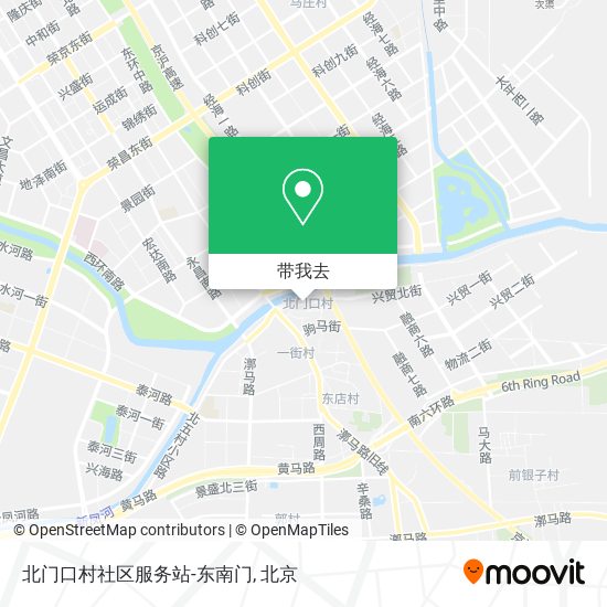 北门口村社区服务站-东南门地图