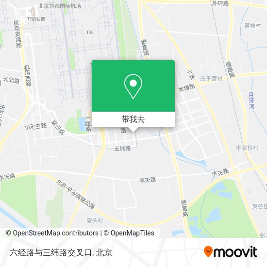 六经路与三纬路交叉口地图