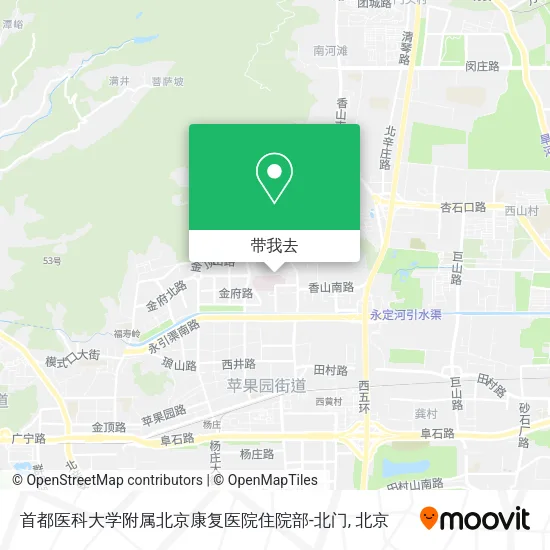 首都医科大学附属北京康复医院住院部-北门地图
