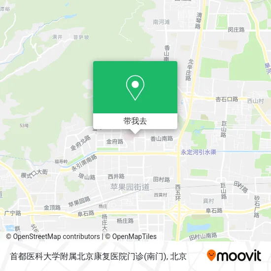首都医科大学附属北京康复医院门诊(南门)地图