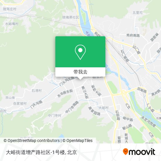 大峪街道增产路社区-1号楼地图