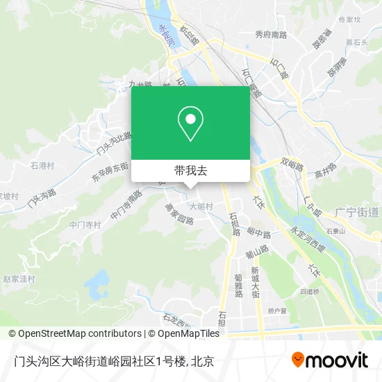 门头沟区大峪街道峪园社区1号楼地图