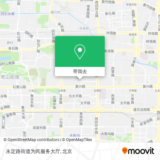 永定路街道为民服务大厅地图