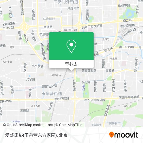 爱舒床垫(玉泉营东方家园)地图
