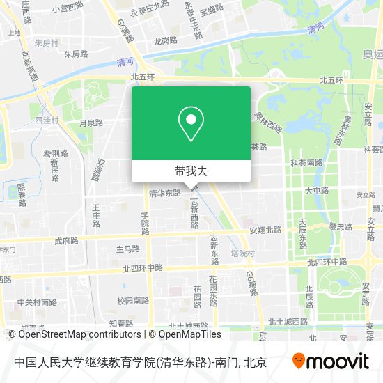 中国人民大学继续教育学院(清华东路)-南门地图