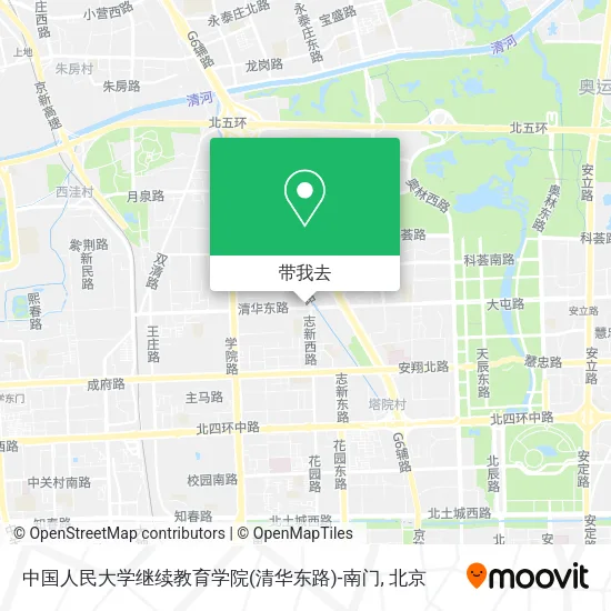 中国人民大学继续教育学院(清华东路)-南门地图