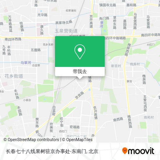 长春七十八线果树驻京办事处-东南门地图