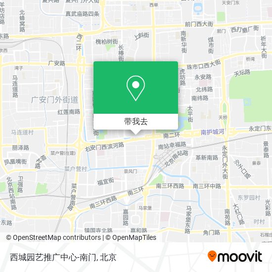 西城园艺推广中心-南门地图