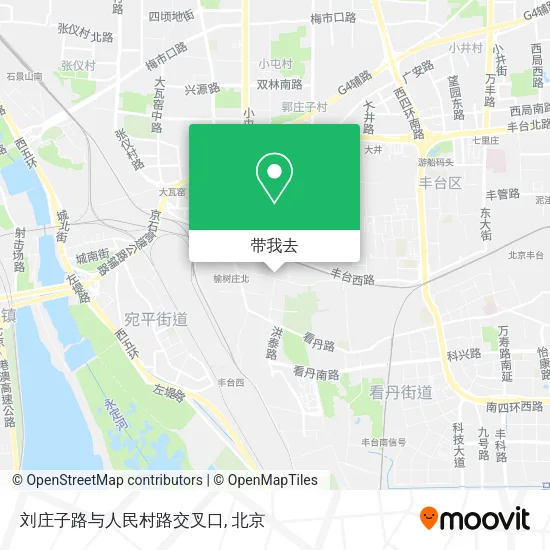 刘庄子路与人民村路交叉口地图
