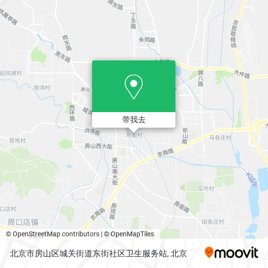 北京市房山区城关街道东街社区卫生服务站地图