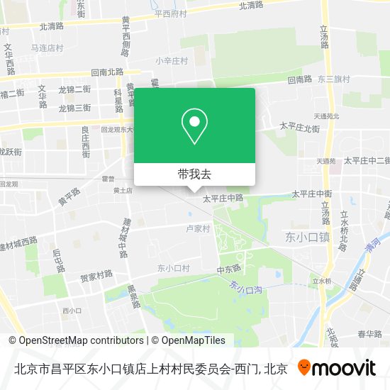 北京市昌平区东小口镇店上村村民委员会-西门地图