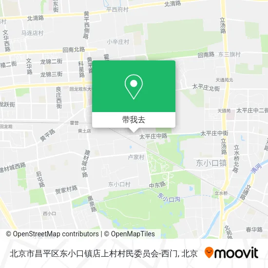 北京市昌平区东小口镇店上村村民委员会-西门地图