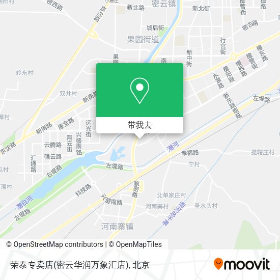 荣泰专卖店(密云华润万象汇店)地图
