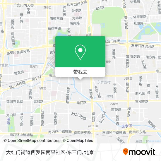 大红门街道西罗园南里社区-东三门地图