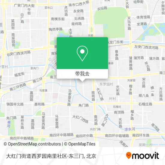 大红门街道西罗园南里社区-东三门地图