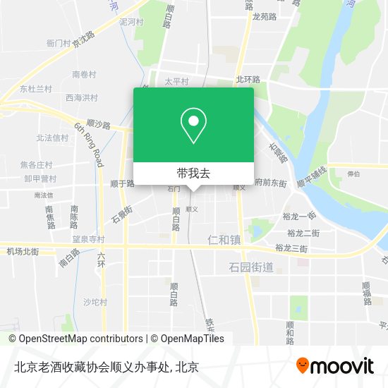 北京老酒收藏协会顺义办事处地图