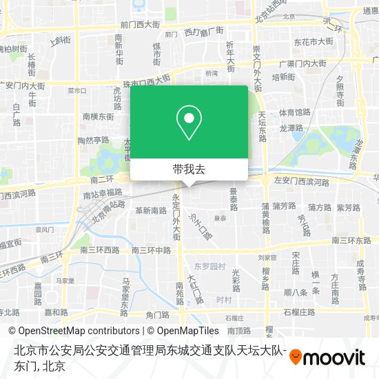 北京市公安局公安交通管理局东城交通支队天坛大队-东门地图