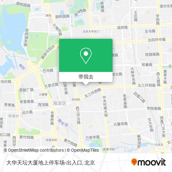大华天坛大厦地上停车场-出入口地图