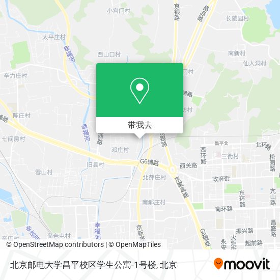 北京邮电大学昌平校区学生公寓-1号楼地图