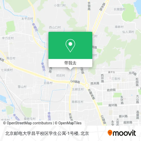 北京邮电大学昌平校区学生公寓-1号楼地图
