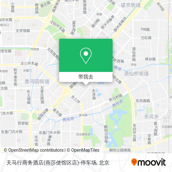 天马行商务酒店(燕莎使馆区店)-停车场地图