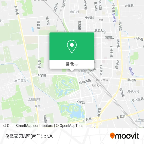 佟馨家园A区(南门)地图