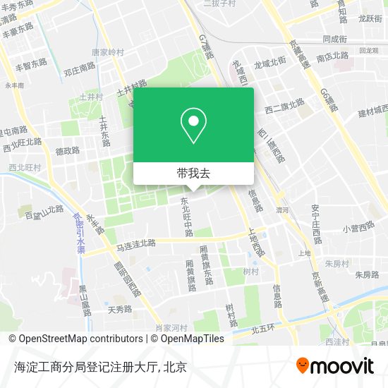 海淀工商分局登记注册大厅地图