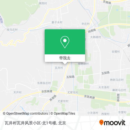 瓦井村瓦井风景小区-北1号楼地图
