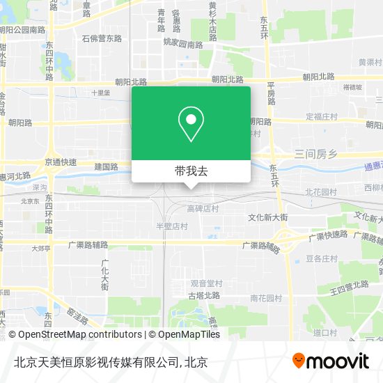 北京天美恒原影视传媒有限公司地图