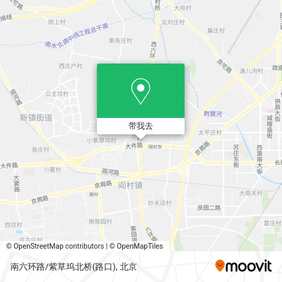 南六环路/紫草坞北桥(路口)地图