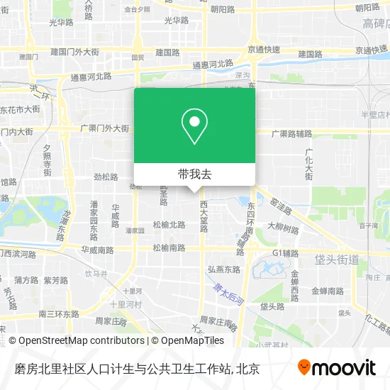 磨房北里社区人口计生与公共卫生工作站地图