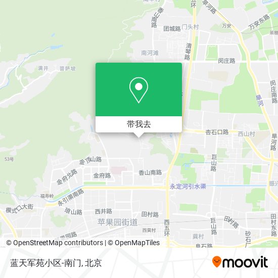 蓝天军苑小区-南门地图