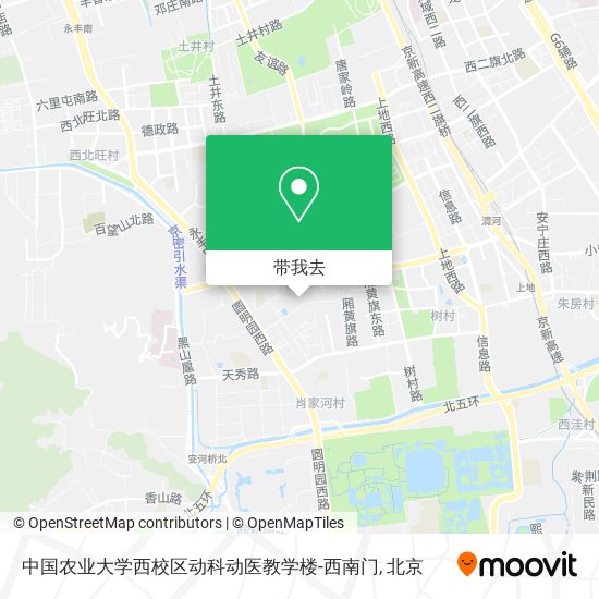 中国农业大学西校区动科动医教学楼-西南门地图