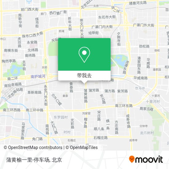 蒲黄榆一里-停车场地图